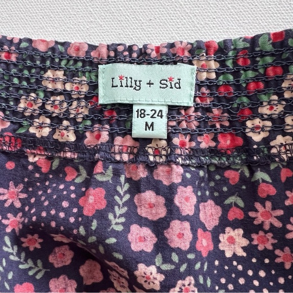 Lilly+Sid Ditsy Floral Dungarees Organic Cotton Jumpsuit 18-24 Months - Picture 6 of 9